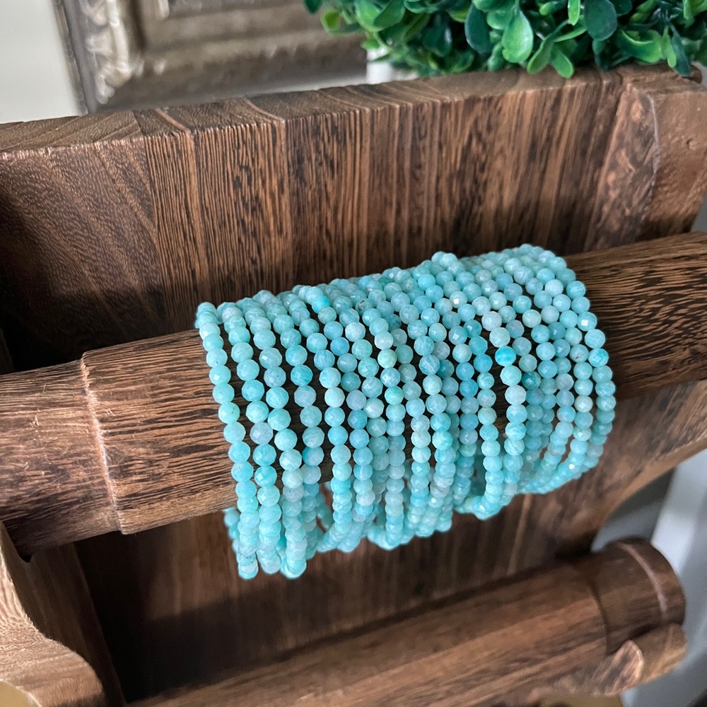 Amazonite faceted bracelet